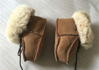 China Genuine Sheepskin Baby Shoes , Winter Boots for Infant / Toddler supplier