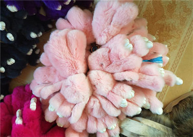 China 100% PP Cotton Filling Rabbit Handbag Charms Keyrings Pink Color 15cm 18cm supplier