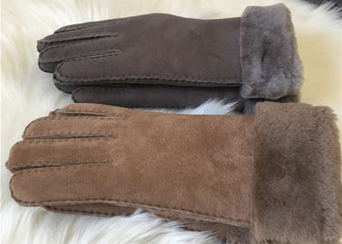 China Women sheepskin winter gloves 100% Handmade Real wool lining Gloves Mittens supplier