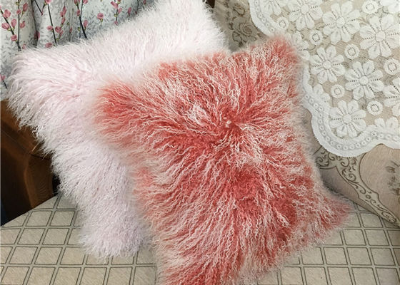 China Mongolian Fur Pillow For Hotel Decorative supplier