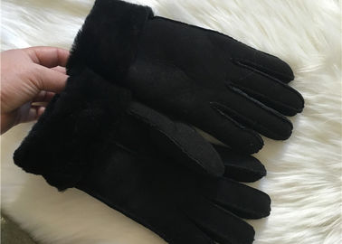 China Men Genuine Sheepskin Leather Gloves Hand sewn stylish Shearling Gloves supplier