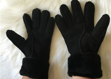 China UGG Style Real Sheepskin Gloves Women Shearling Lamb fur Lined Work Glove supplier