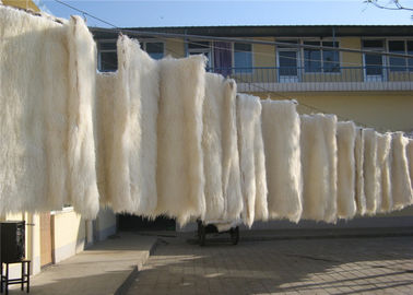 China Tibetan lambswool rug Long hair Sheepskin Dyed Mongolian lamb fur plate rug carpet supplier