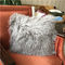 Custom Made 100% Long hair Mongolian lamb fur pillow 45x45cm dyed colors free samples supplier