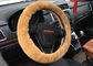 Anti Slip Universal Steering Wheel Cover , Genuine Sheepskin Steering Wheel Cover supplier