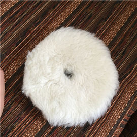 Eco Friendly Hard Genuine Wool Polishing Pad Round Shape For Car Care supplier