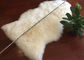 Single Pelt Cream Real Sheepskin Rug Smooth Wool With Extra Large Size supplier
