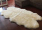 Four Pelt Large Australian Sheepskin Rug Handmade Durable Ivory White 120 *180cm supplier