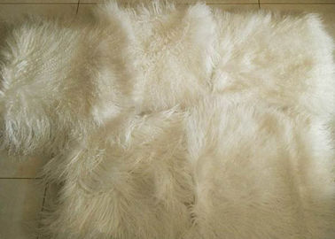 10-15cm Curly Hair Mongolian Fur Pillow Soft Warm With Suede Fabric Backing supplier