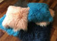 Mongolian fur pillow Blush Pink Luxurious Genuine Tibetan Mongolian fur Throw supplier