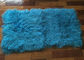18x 18&quot; Tibetan Lamb Fur Pillow Single Sided Fur Cushion Cover Sky Blue Color supplier