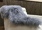 Grey Long Curly Hair Mongolian Sheepskin Rug Living Room With 2*4 Feet Size supplier