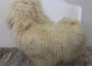 Soft Curly Long Hair Large White Sheepskin Rug 100% Mongolian / Tibetan Lamb Fur supplier