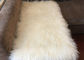Mongolian Sheepskin Rug Luxurious 60 x120cm White Long Curly TIbetan Sheepskin supplier