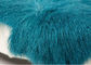 Anti Wrinkle Washable Sheepskin Floor Rug , Teal Blue Fuzzy Throw Blanket  supplier