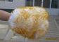 Sheepskin Car wash Mitt Brown Single Side Long Merino Wool Glove for Car Polish supplier