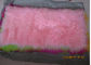 Mongolian Sheepskin Rug Pink Dyed Extra Long hair Tibetan Lamb fur Garment Trim supplier