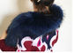 Raccoon fur collar 100% Real Raccoon Fur Collar Large Blue Coat Trim Accessories supplier