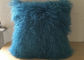 Retangular Single Sided Mongolian Fur Pillow Zipper Closure For Home Textile Sofa supplier