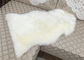 Genuine Four Pelt Sheepskin Rugs , White Cream Natural Home Sheepskin Rug  supplier