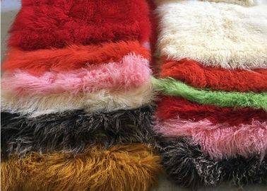 Tibetan Soft Sheepskin Rug In Bathroom 60X120cm , Coloured Sheepskin Rugs supplier