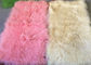 Mongolian Sheepskin Rug 100% Real Sheepskin Wool 60*120cm Dyed Pink Color Free Samples supplier