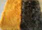 Purple Long Hairs Mongolian Sheepskin Rug Windproof For Making Winter Garment supplier