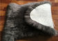 Real Sheepskin Rug Light Grey Natural Long Wool Australia Single Pelt supplier