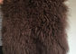 Brown Dyed Rectangular Mongolian Sheepskin Rug Fur For Baby Photography supplier