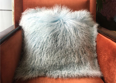 Real Tibetan lamb fur MONGOLIAN LAMB 24X24 EXTRA LARGE DECORATIVE FUR PILLOW supplier