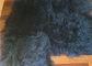 2 *4' Navy Blue Mongolian Fur Throw Blanket , Large Sofa Throws Anti Wrinkle supplier