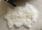 Mongolian Sheepskin Rug  Genuine Wool Throw Snow White Area Floor Real Wool Pelt supplier