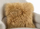 18 Inches Long Sheep Fur Decorative Pillows , Mongolian Fur Outdoor Throw Pillows  supplier