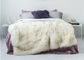 Large Mongolian Curly Real Sheepskin Rug Warm With Long Hair Tibetan Wool supplier
