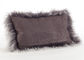 Tibetan Sheepskin Sofa Pillow Covers 10-15cm Long Curly Hair For Bed / Sofa / Chair supplier