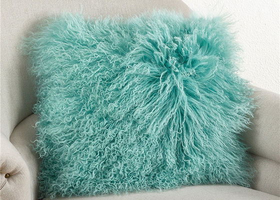 Mongolian Fur Pillow For Hotel Decorative supplier