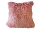 Customized Mongolia Sheepskin Fur Pillow Home Decorative Throw 20 X 20 supplier