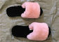 Thick Wool Grey Sheep Wool Slippers Open Toe Warm Fur For Winter Indoor supplier