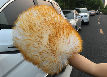 18 *24cm Both Sided Sheepskin Car Wash Mitt 100% Genuine Without Thumb Design supplier