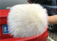 Handmade Soft Sheepskin Car Wash Mitt Long Hair Wool For Scratch Free supplier