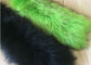 Natural Shape Real Raccoon Fur Hood Trim , Tanned Skin Black Fur Coat Collar  supplier