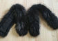 Raccoon fur collar Colorful Dyed Real Chinese Fox Fur Coat 90 *15cm for Down Coat supplier