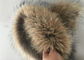 Windproof Real Fur Coat Collar , Genuine Toddler Fur Collar With Satin Lining supplier