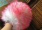 Household Red Color Sheepskin Car Wash Mitt With Long Hair / Both Side Wool supplier