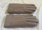 Double Face Mens Sheepskin Lined Leather Gloves Soft Warm For Winter / Driving supplier