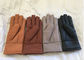 Double Face Mens Sheepskin Lined Leather Gloves Soft Warm For Winter / Driving supplier