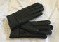 Genuine Shearling Brown Warmest Sheepskin Gloves M / L Size For Kids / Adults supplier