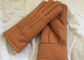 Windproof Men'S Shearling Sheepskin Gloves , Thick Fur Lined Leather Gloves Mittens  supplier