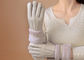 Waterproof Womens Shearling Lined Gloves , Ladies Grey Sheepskin Gloves  supplier