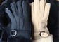 Black Thick Fur Warmest Sheepskin Gloves With Lambswool Lining Waterproof supplier